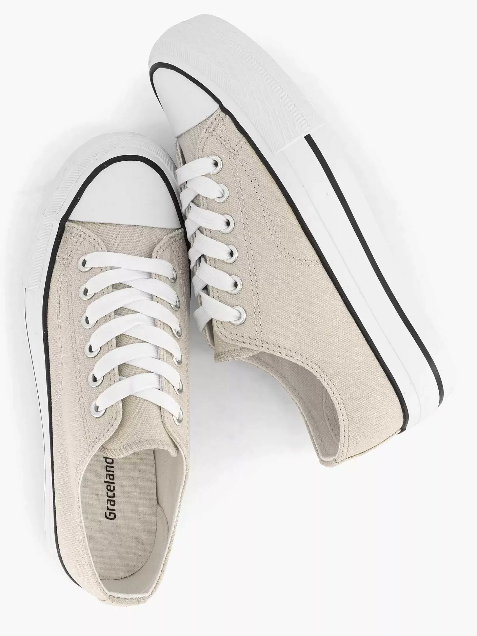 beige_canvas_sneaker_3.webp Dames Graceland Beige Canvas Sneaker