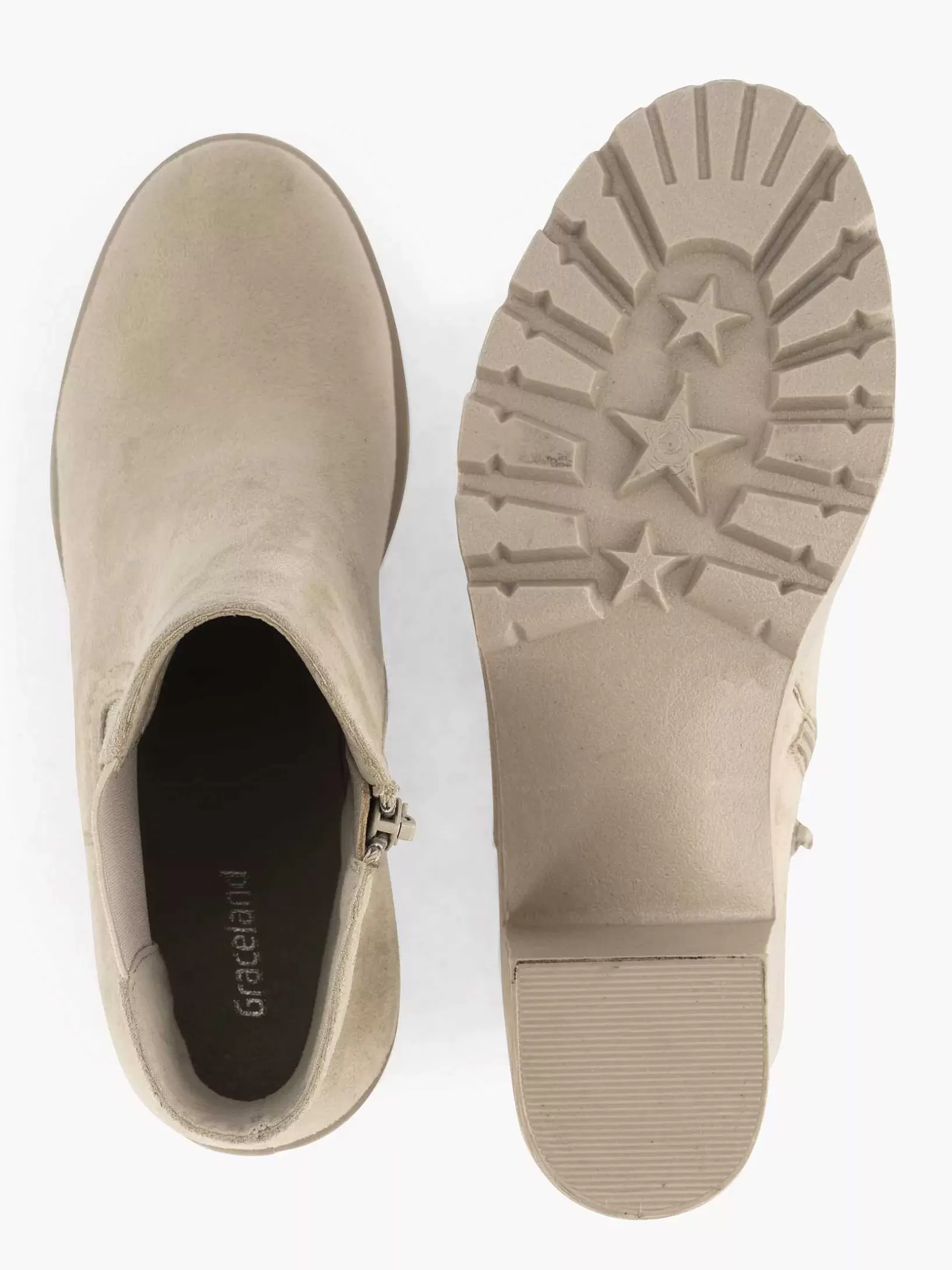 beige_enkellaars_hak_2.webp Dames Graceland Beige Enkellaars Hak