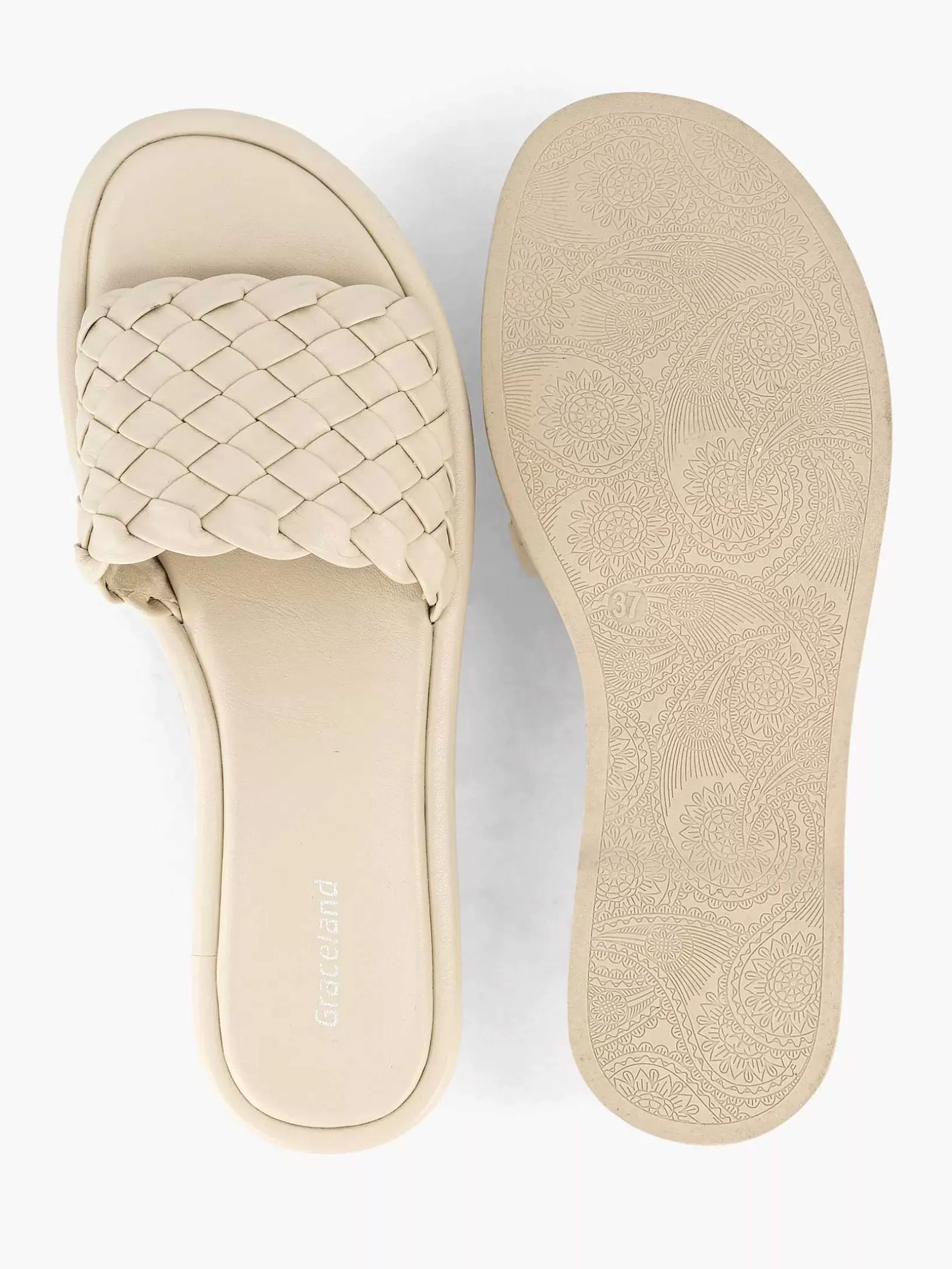 beige_slipper_gevlochten_4.webp Dames Graceland Beige Slipper Gevlochten