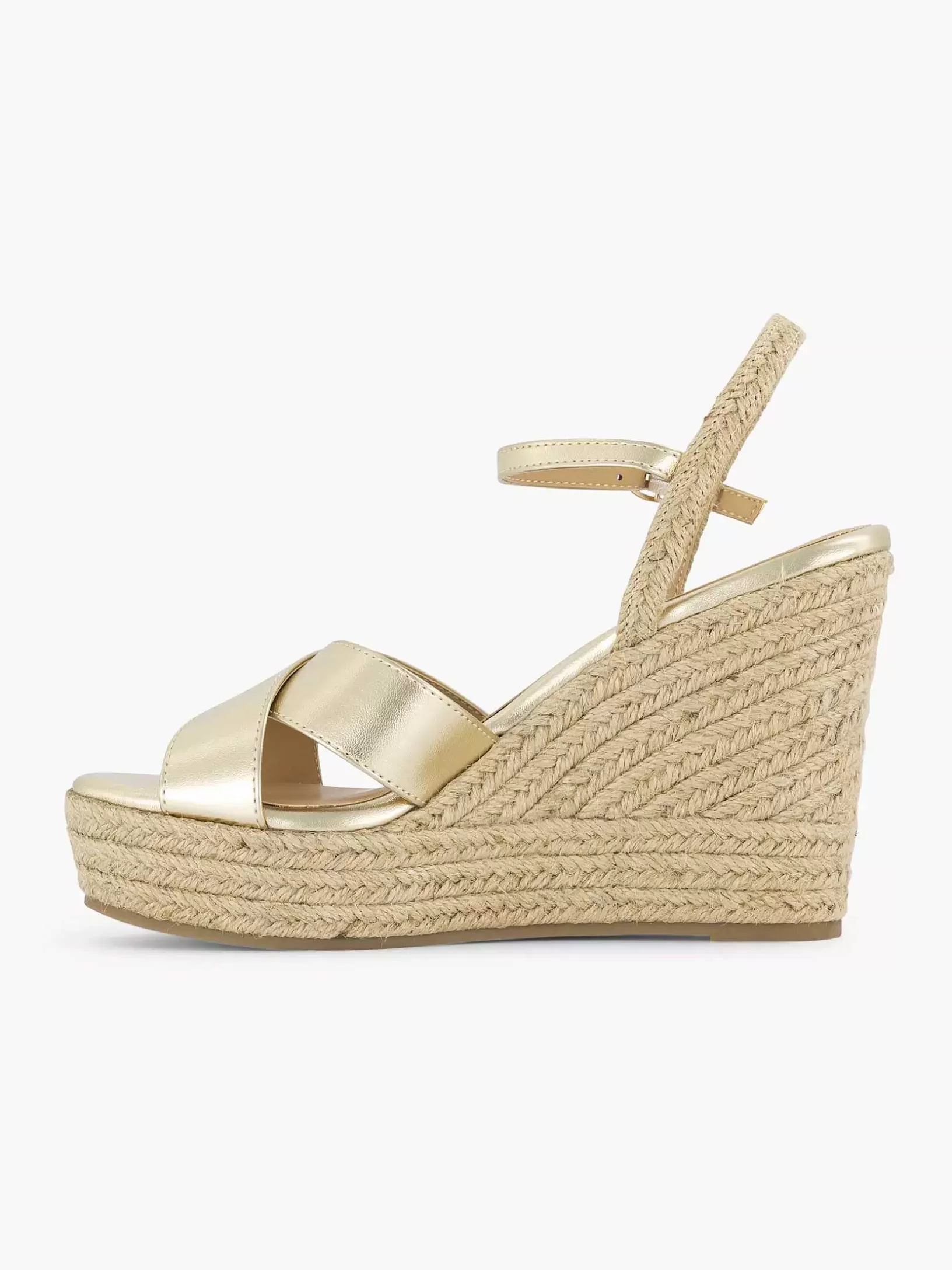 gouden_espadrille_sleehak_5.webp Dames Graceland Gouden Espadrille Sleehak