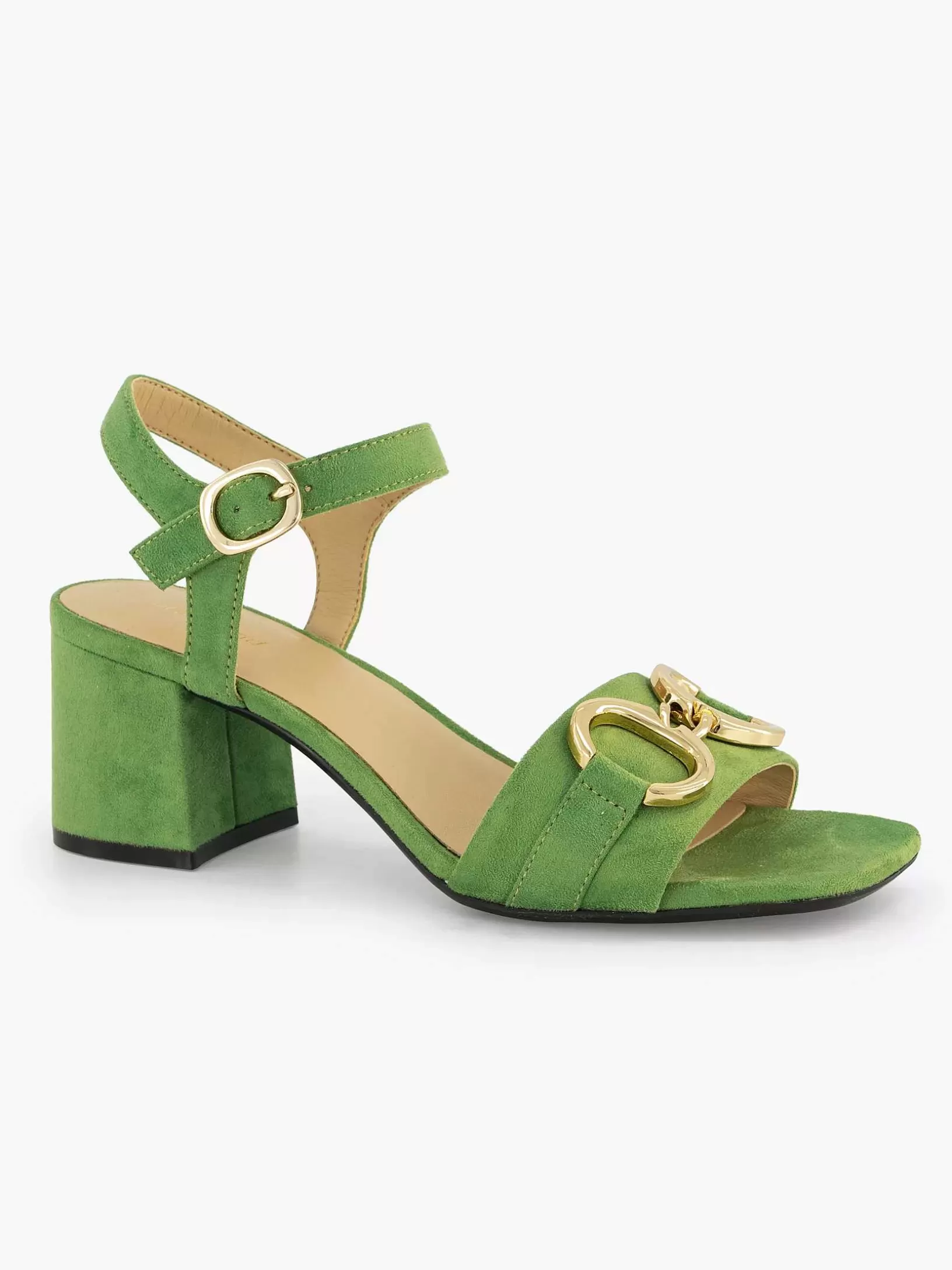 groene_sandalette_sierketting_2.webp Dames Graceland Groene Sandalette Sierketting