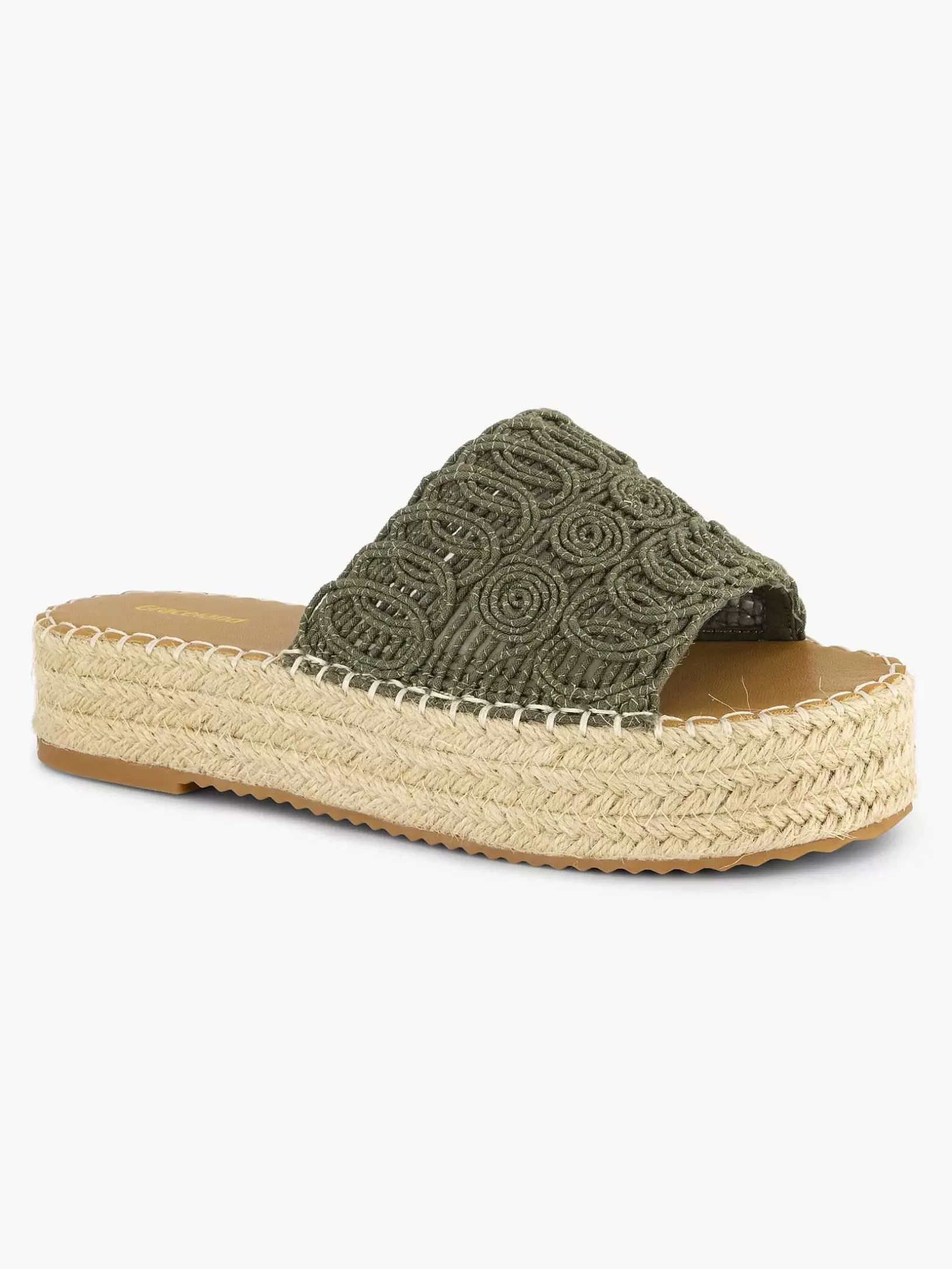 khaki_platform_slipper_4.webp Dames Graceland Khaki Platform Slipper