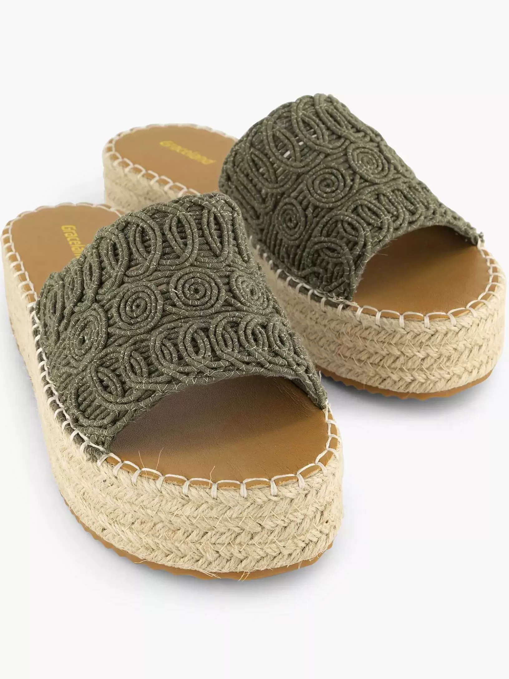 khaki_platform_slipper_5.webp Dames Graceland Khaki Platform Slipper