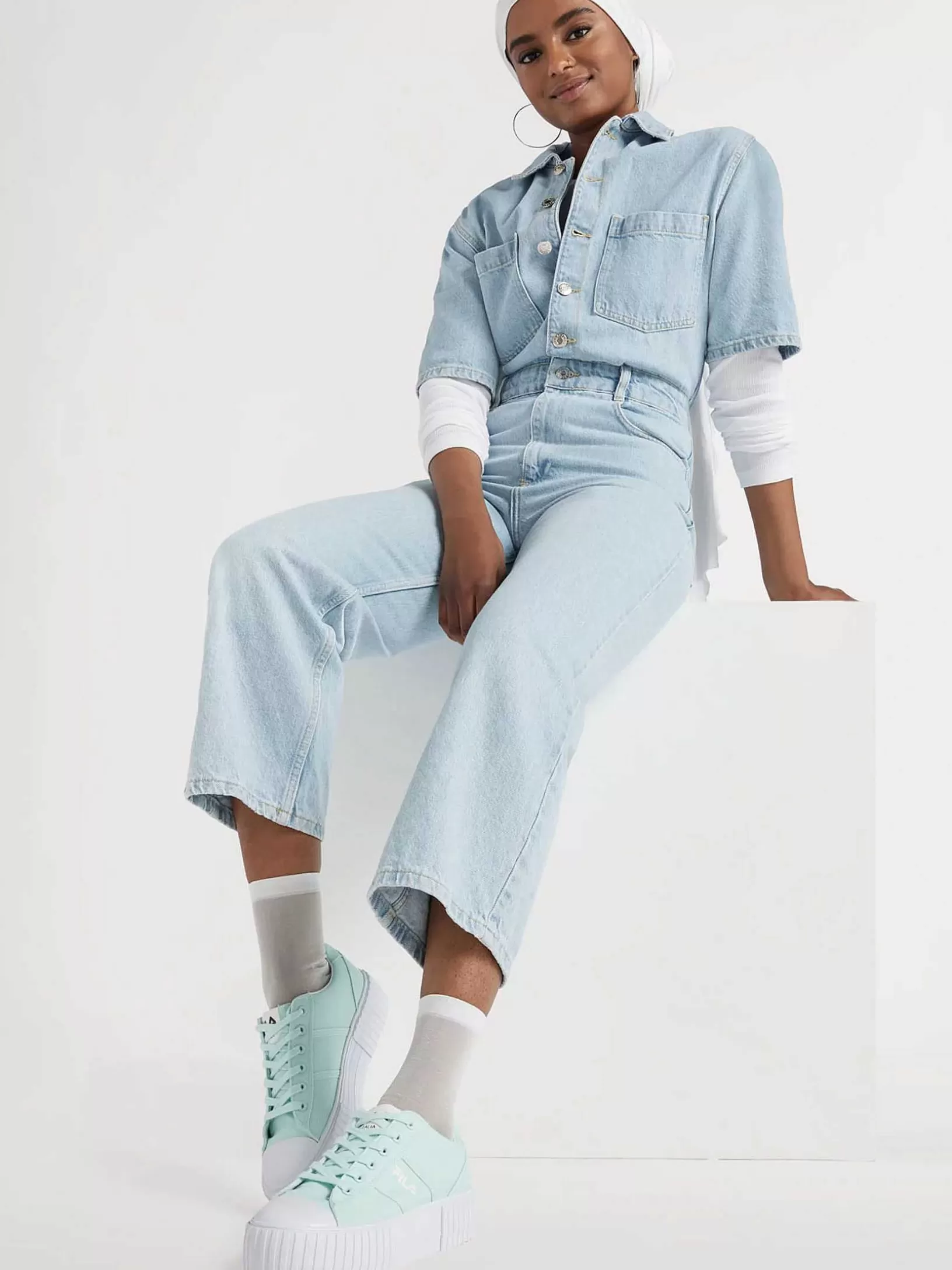 mintkleurige_canvas_sneaker_platform_4.webp Dames FILA Mintkleurige Canvas Sneaker Platform