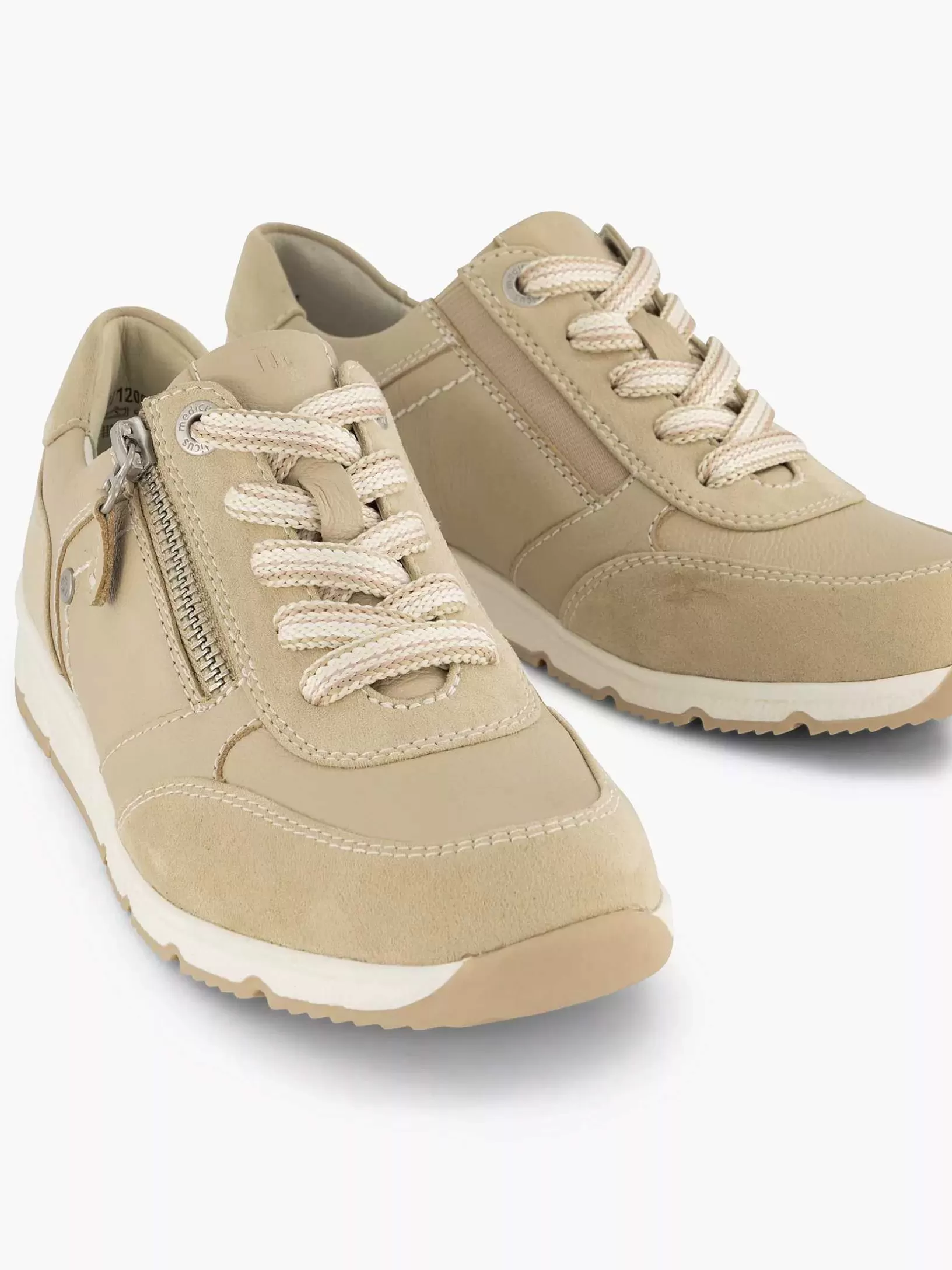 taupe_leren_sneaker_5.webp Dames Medicus Taupe Leren Sneaker