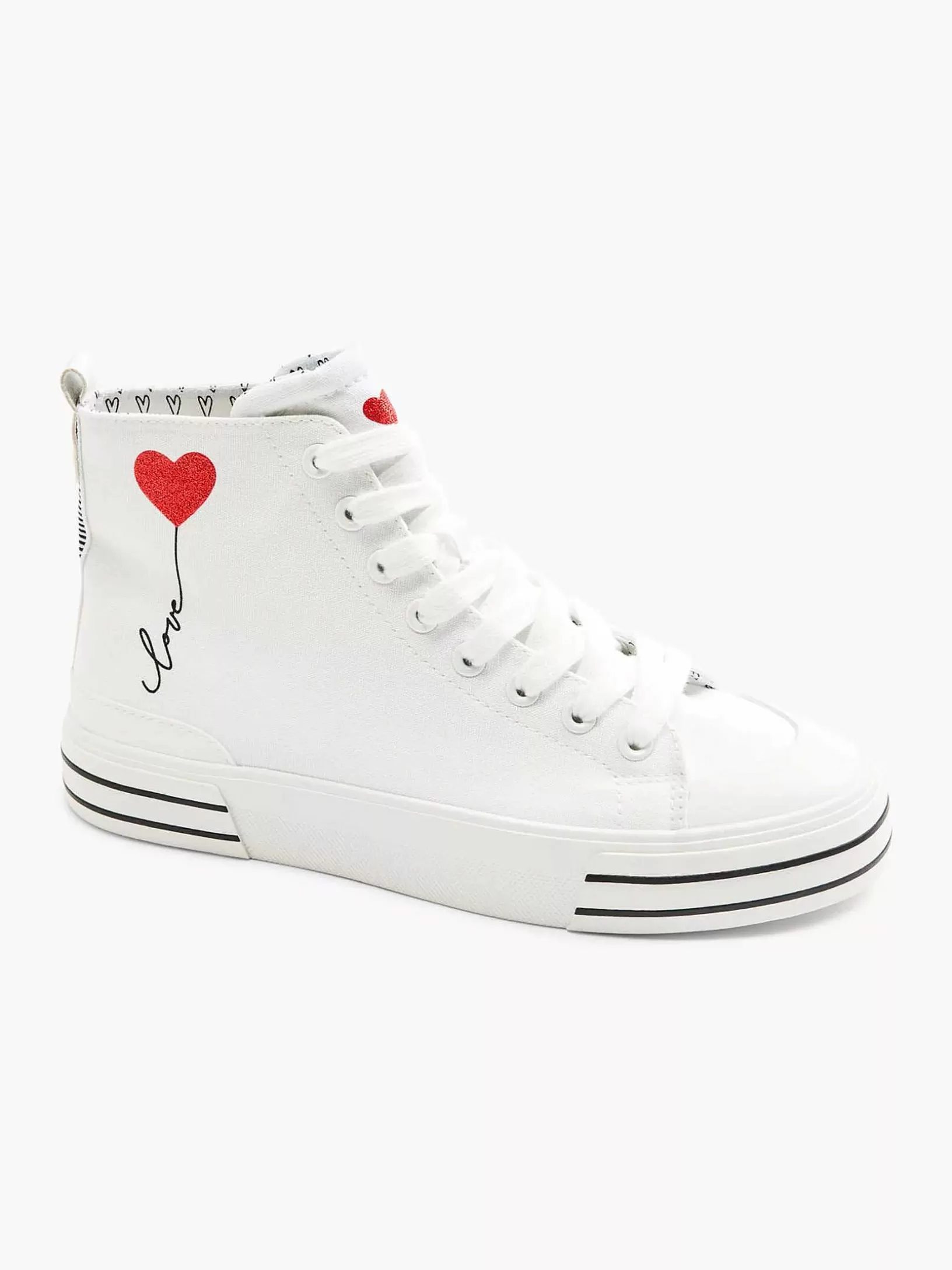 witte_hoge_canvas_sneaker_hartje_2.webp Dames Graceland Witte Hoge Canvas Sneaker Hartje