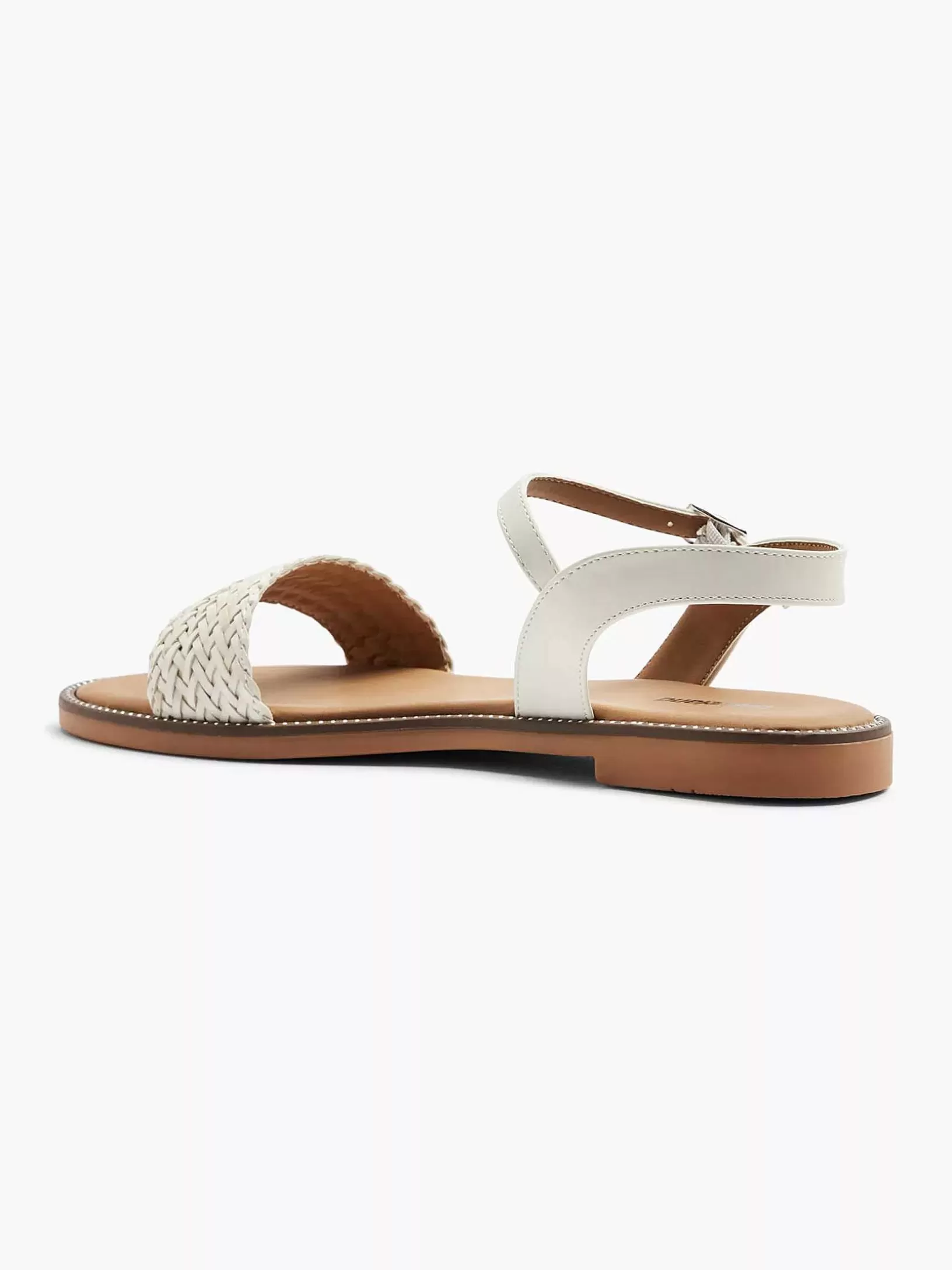 witte_sandaal_gevlochten_2.webp Dames Graceland Witte Sandaal Gevlochten