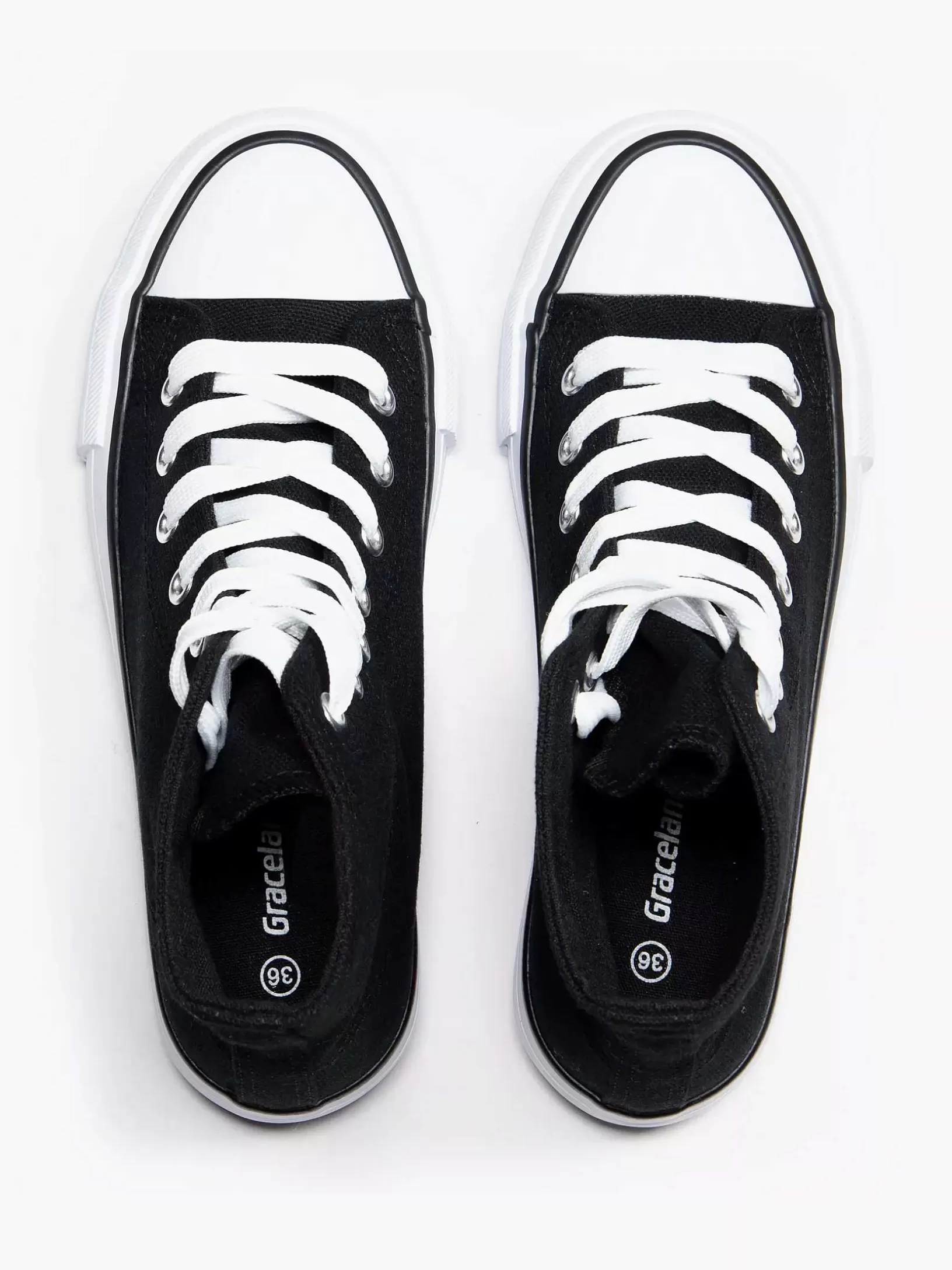 zwarte_hoge_canvas_sneaker_10.webp Dames Graceland Zwarte Hoge Canvas Sneaker