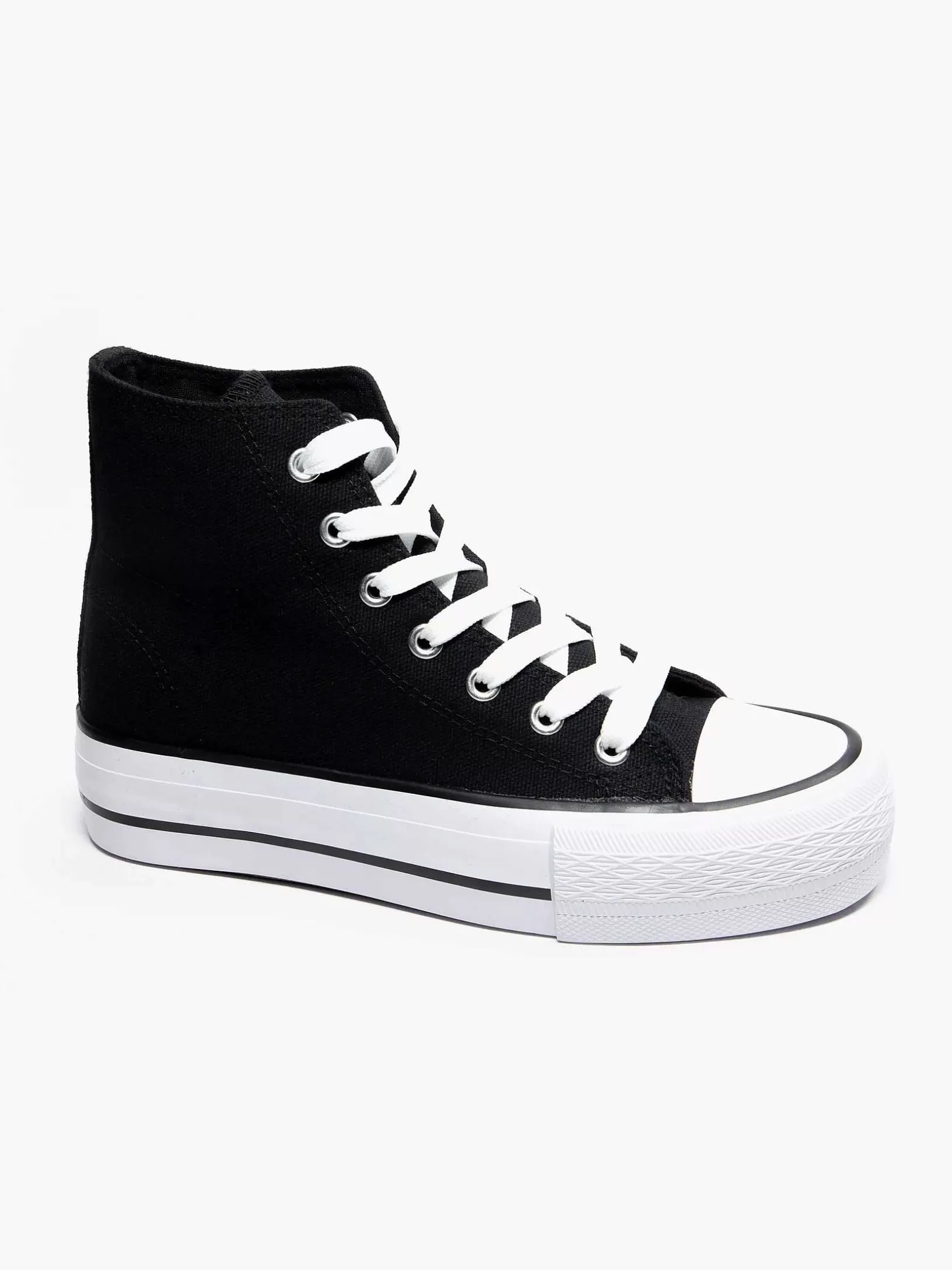 zwarte_hoge_canvas_sneaker_9.webp Dames Graceland Zwarte Hoge Canvas Sneaker