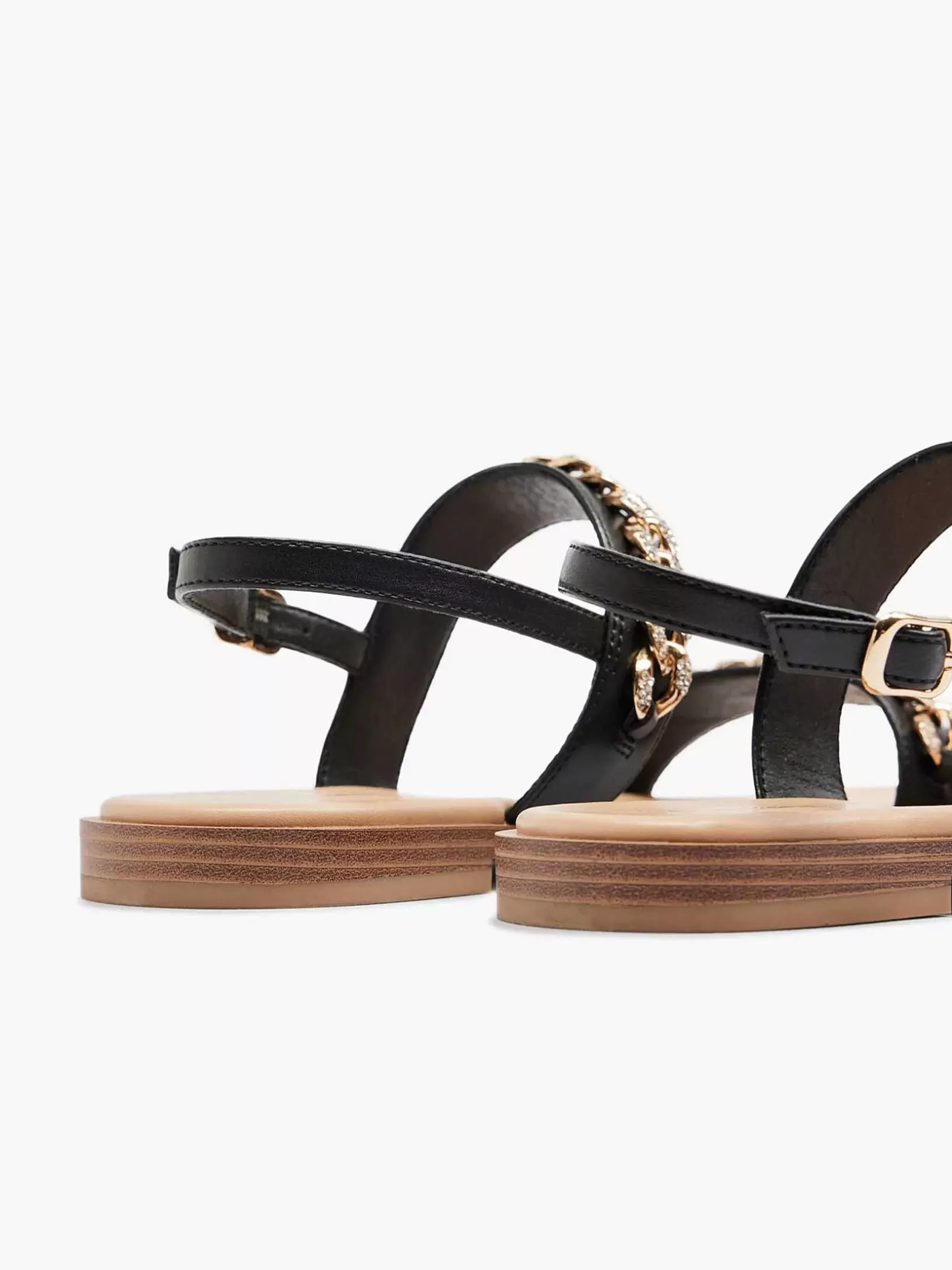 zwarte_sandaal_sierketting_3-3.webp Dames Graceland Zwarte Sandaal Sierketting