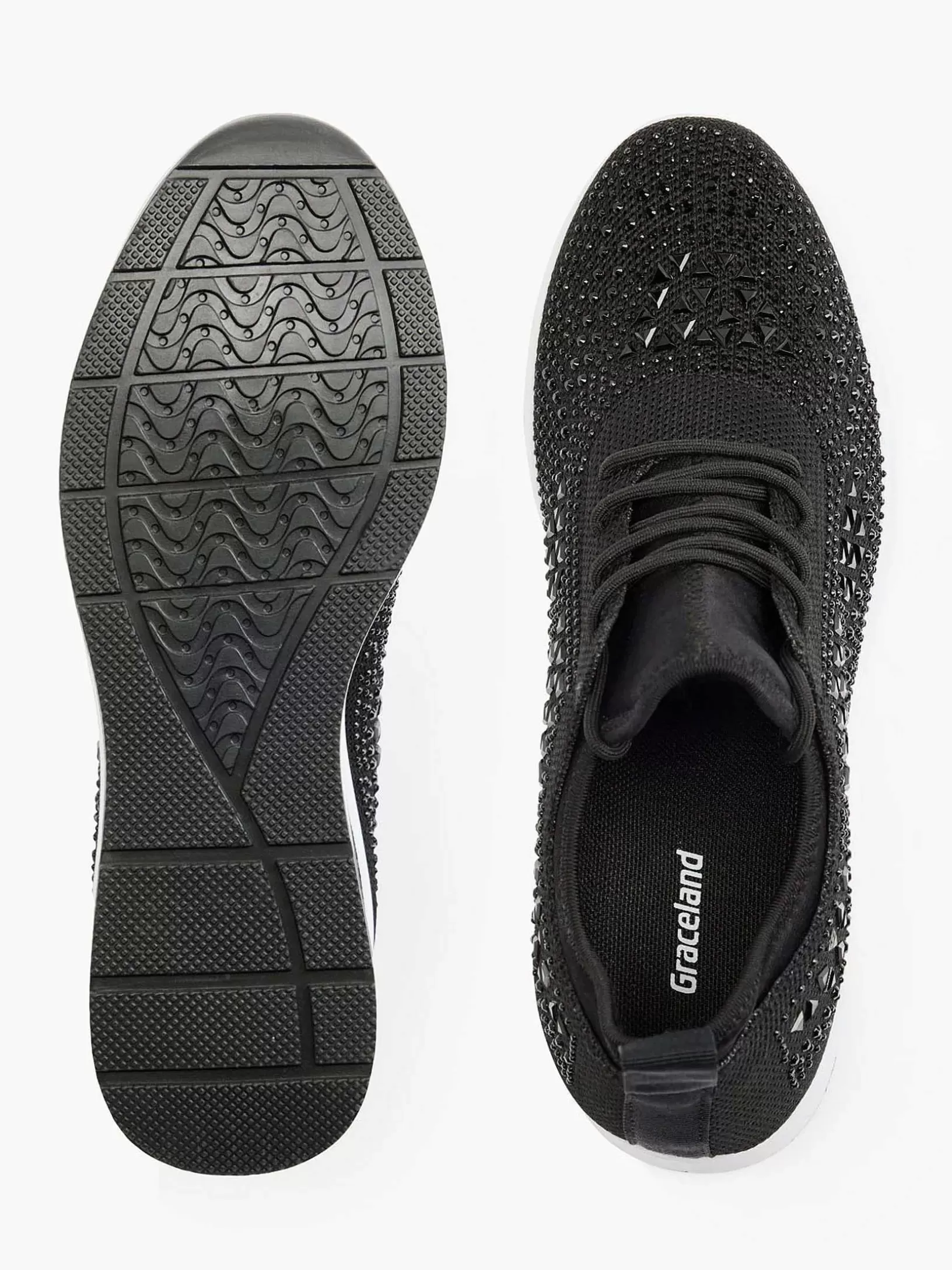 zwarte_sneaker_steentjes_5.webp Dames Graceland Zwarte Sneaker Steentjes
